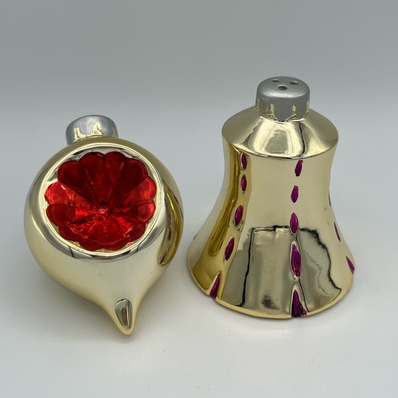 Vintage RUSS Great Shakes Ceramic Salt And Pepper Shakers Christmas Ornaments - Picture 2 of 6